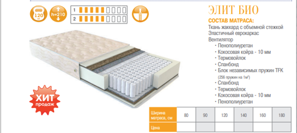 МАТРАС ЭЛИТ БИО