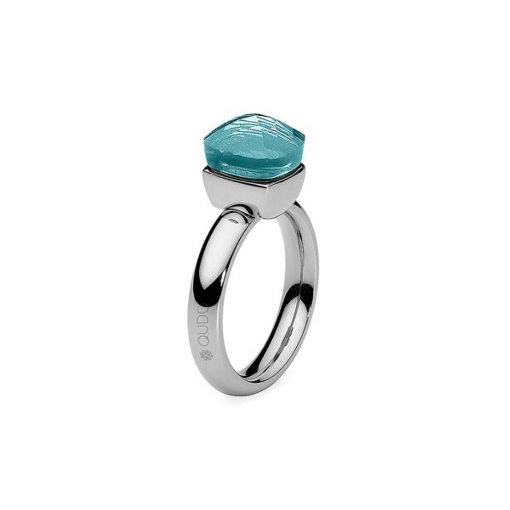 Кольцо Qudo Firenze aquamarine 17.2 мм 610789/17.2 BL/S цвет голубой, серебряный