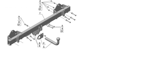 Фаркоп для BMW X5 E53 SUV 2000-2007гг. (без электрики) (паспорт и сертификат) AvtoS.BM01