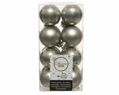 Набор пластиковых шаров Милена 40 мм., металлик, 16 шт., Kaemingk (021752)