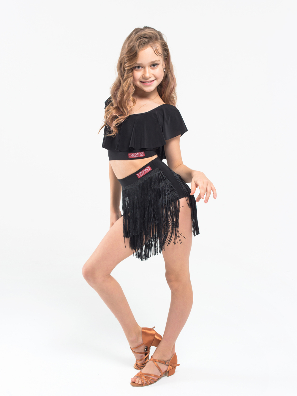 Юбка для латины с бахромой Адель