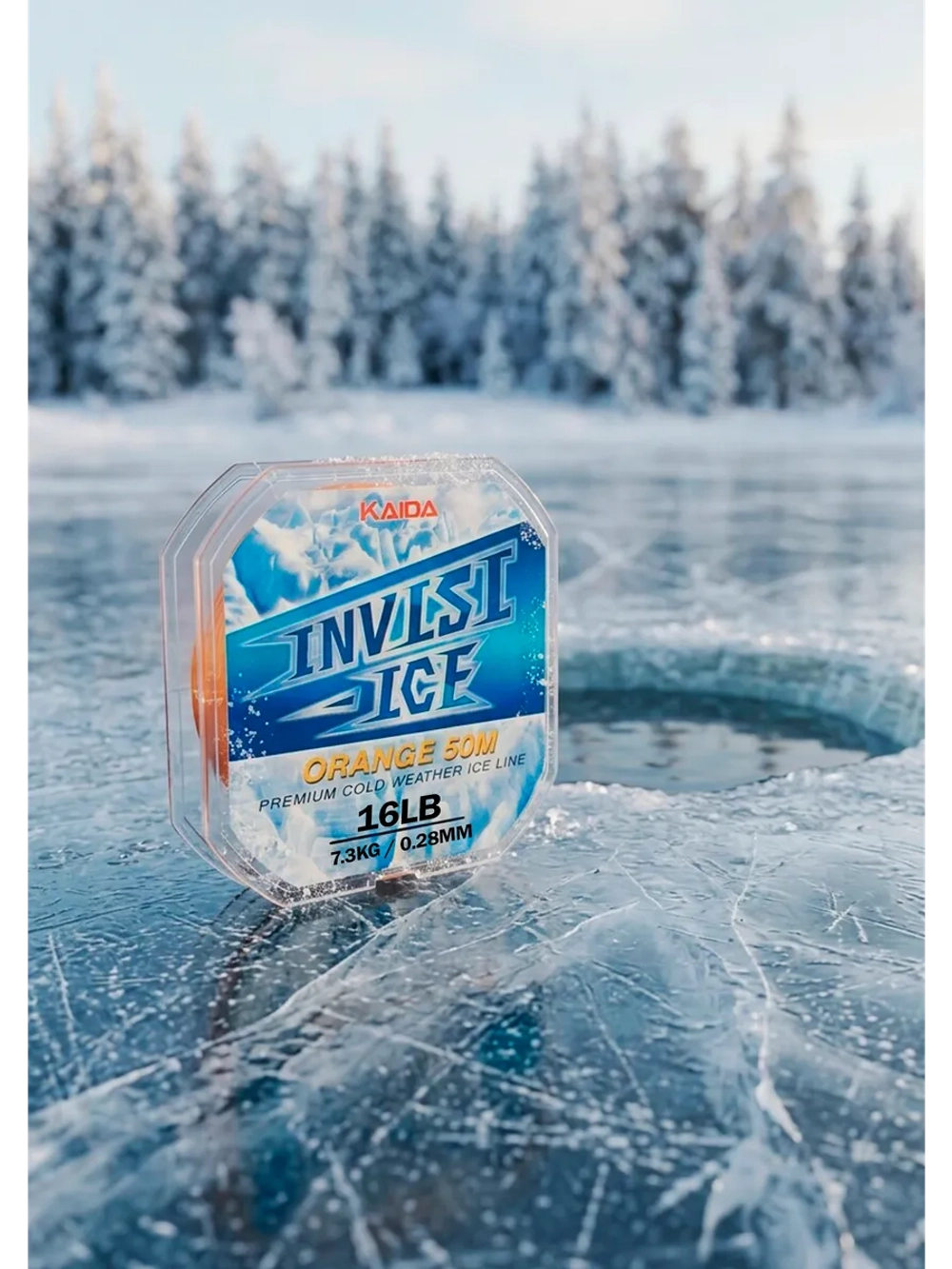 Зимняя леска Каида Invisi ICE для подлёдного лова 0.28 мм