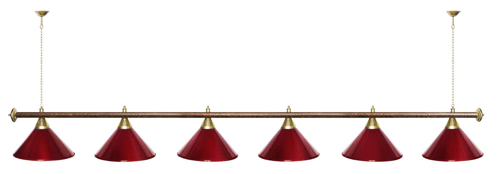 Лампа STARTBILLIARDS 6 пл. (плафоны зеленые,штанга золотая,фурнитура золото) фото №60