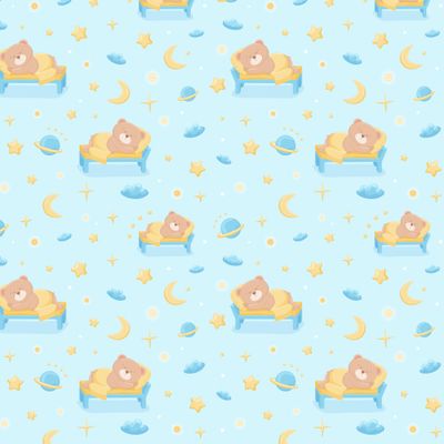 Спящий мишка, небо, звезды, облака