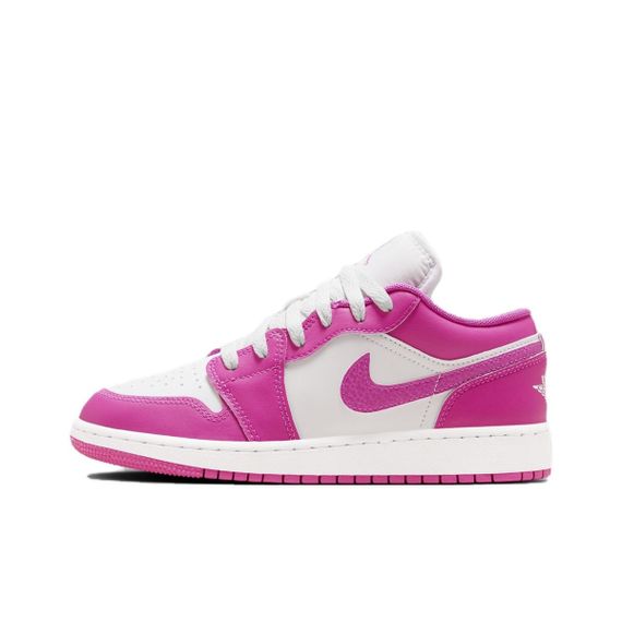 Jordan Air Jordan 1 Детские баскетбольные мячи Низкие Цены на Розовый/Белый/Радужный Кепи Унисекс