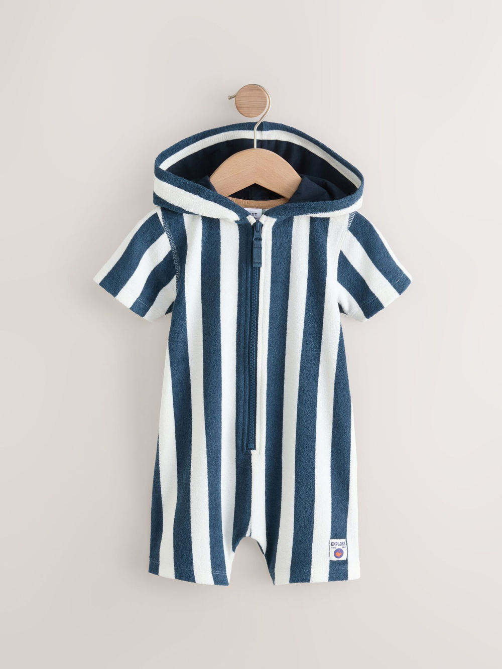 Комбинезон махровый пляжный для мальчика Next E92-311, Синий, Белый