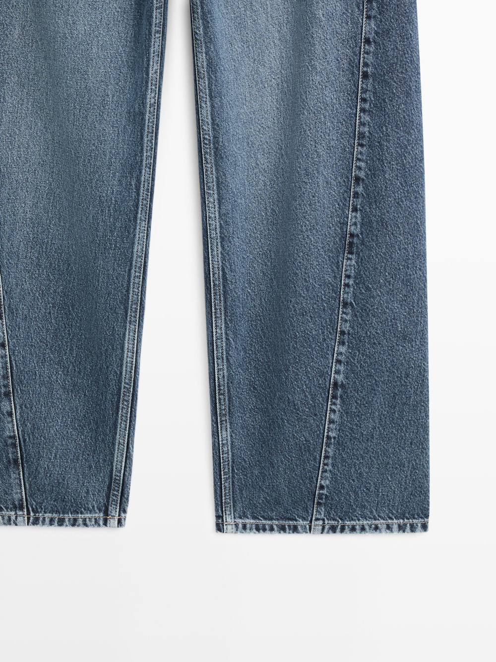 Massimo Dutti Джинсы Barrel Fit, средне-синий