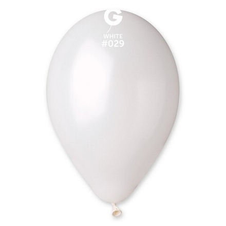 Воздушные шары Gemar, цвет 029 металлик, белый, 100 шт. размер 12"
