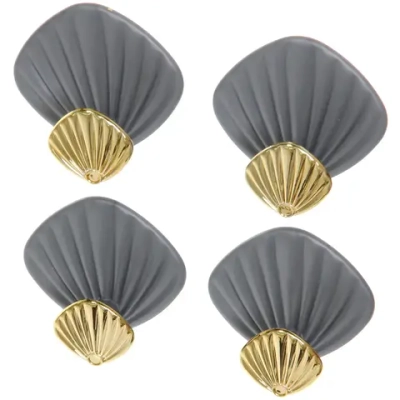 Крючки в наборе 4шт пластиковые на липкой основе «ЭДАЛЕН», цвет серый агат, нагрузка 2кг/6см