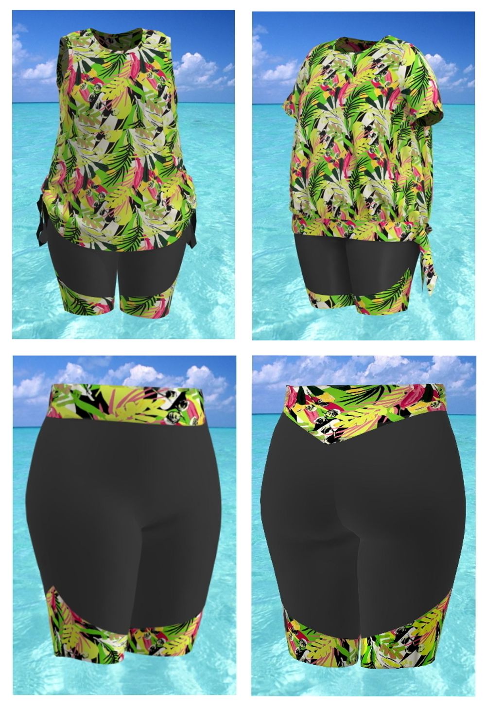 Шорты купальные 17177 салатовый