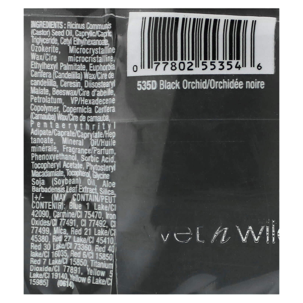 wet n wild, шелковая помада, оттенок 535D черная орхидея, 3,6 г (0,13 унции)