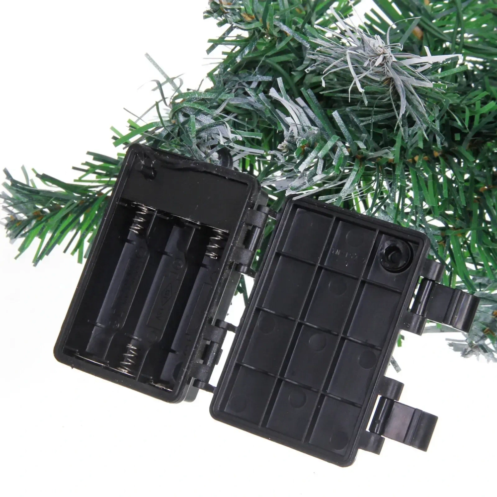 Гирлянда хвойная «Метель» 2,7 м d=25 см светодиодная, ПВХ, белое напыление, свечение-Теплый белый