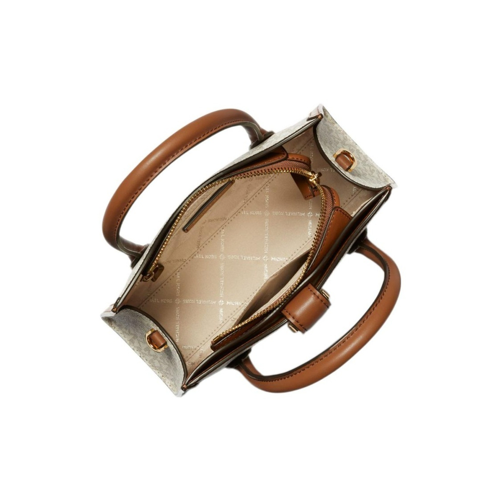 Michael Kors Gabby Small Logo Satchel Vanilla