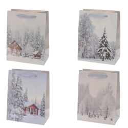 GAEM Пакет подарочный (бумага, плотность 210г/м2, блок микс 12шт), L18 W10 H23 см, 4в.