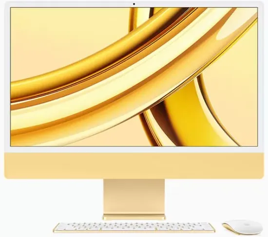Apple iMac 24" Retina 4,5K, M3 2023 (8C CPU, 10C GPU), 24 Гб, SSD 1 Тб, желтый