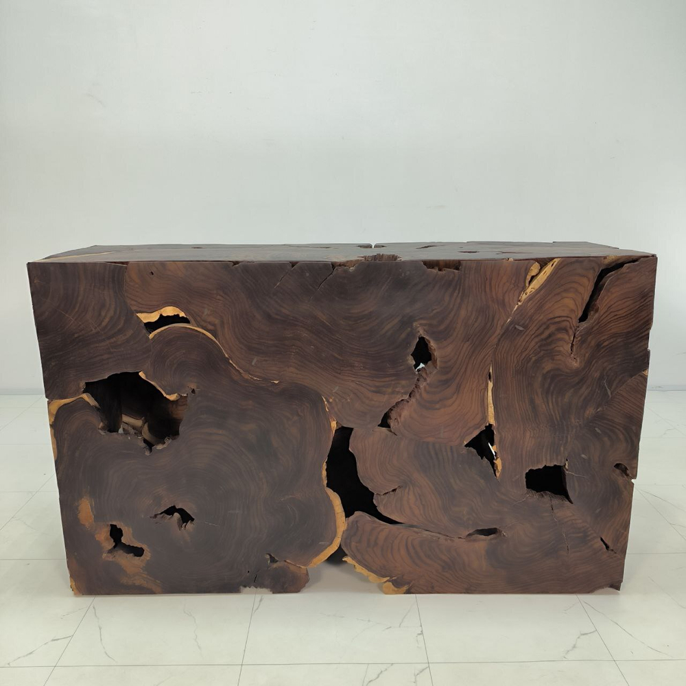 Консоль из корня тикового дерева 50094 Деви (138*40*80)