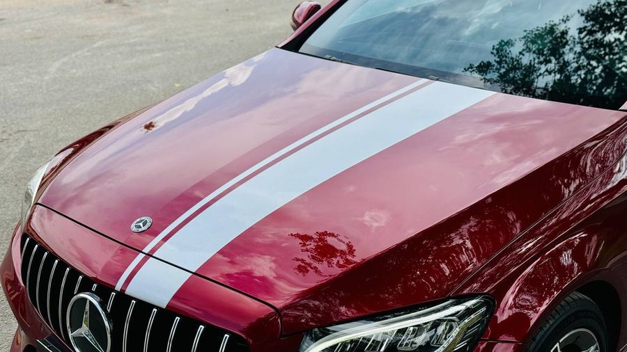 🌹Mercedes-Benz C-Class Coupe в цветной полиуретан Carbins PPF Bloody Red GP-05C 😍