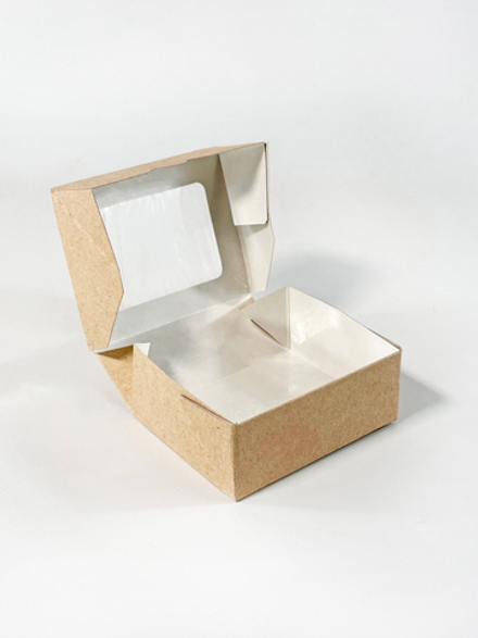 Коробка 10 х 8 х 4 см с окошком и ламинацией