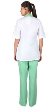 Костюм женский "Сириус-Флоренция" (белый/салатовый)