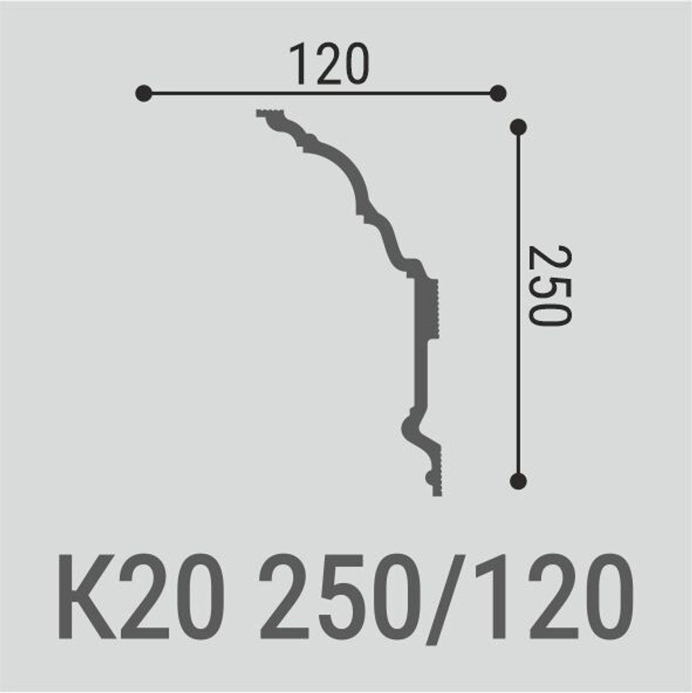 Карниз потолочный К20 250-120