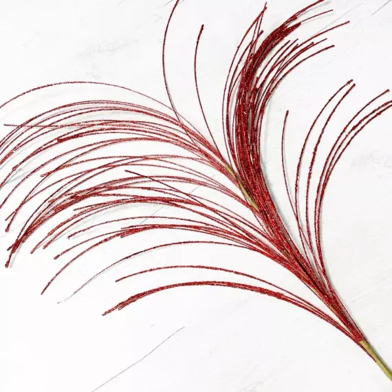 Ветвь Блестящая красная 102 см., Christmas DeLuxe (89540)