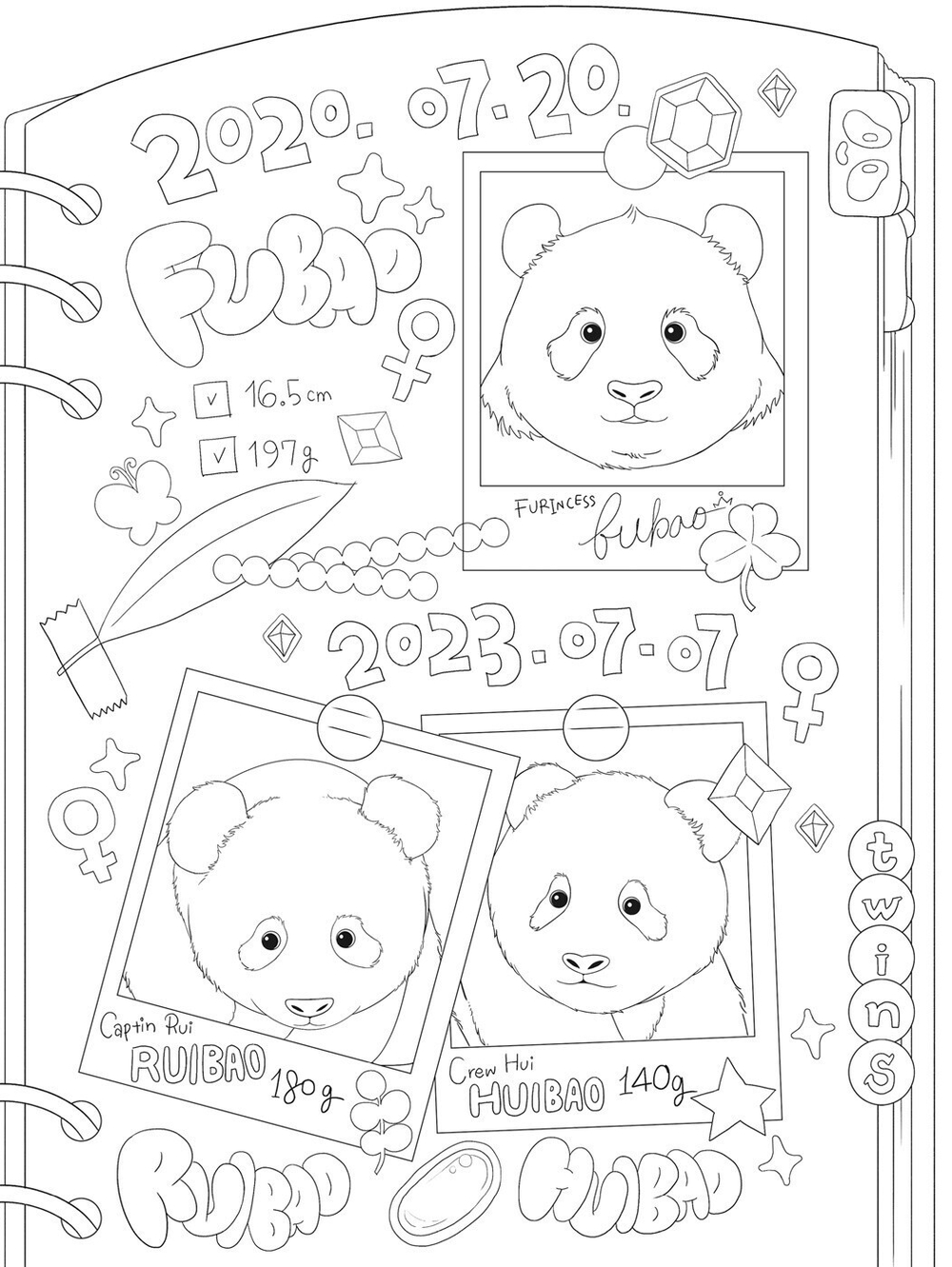 Bao Family. Coloring Book