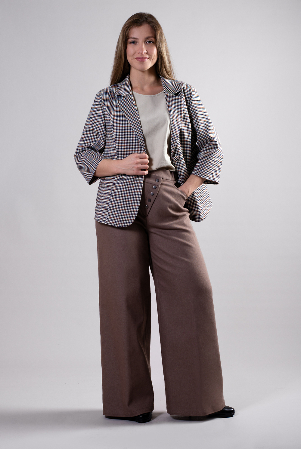 Жакет женский 3736зп, клетка #412Кла043736зп