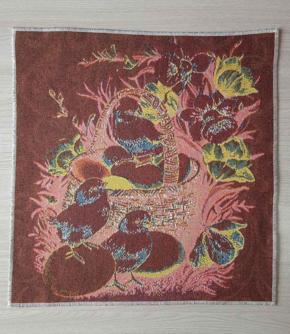 Набор декоративных гобеленовых салфеток (40*40) - 3 шт. Пасхальные краски