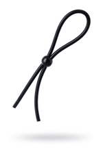 Лассо на пенис A-toys с одной бусиной черное 19,5 см