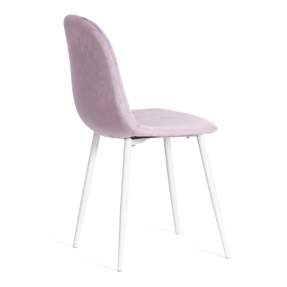 Стул BREEZE (mod. 4724) / 1 шт. в упаковке вельвет/металл, 44 х 53 х 87 см, Light lavander (светло-лавандовый) HLR26 / белый