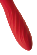 Двусторонний вибромассажер силикон красный 21 см