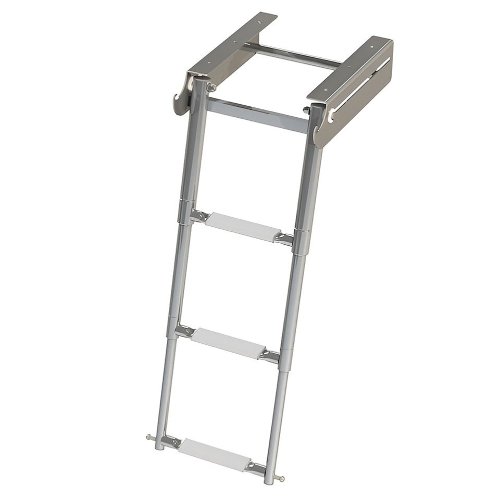 Трап телескопический выдвижной с фиксатором, 3 белые ступени (ширина 276 мм.) (10269540)