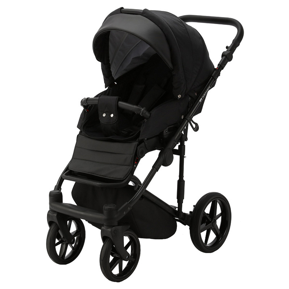 Детская коляска Adamex Amelia 2 в 1 AM238-TIP (ЧЕРН+ЧЕРН.КОЖА)