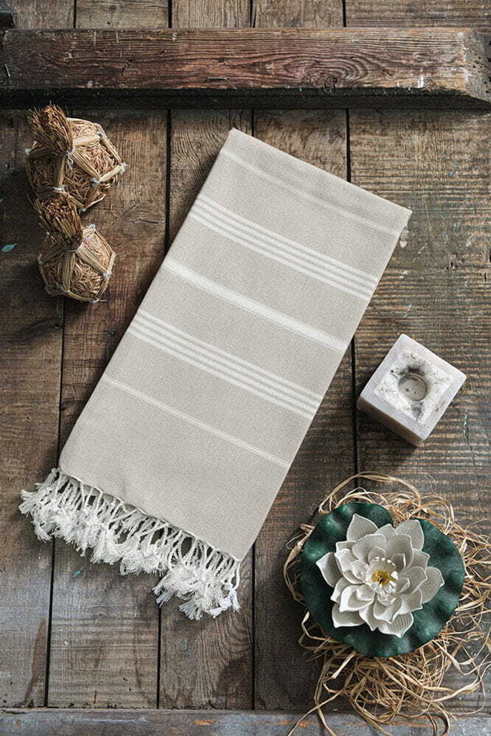 Полотенце для сауны 100х184 Arya home Natura бежевое