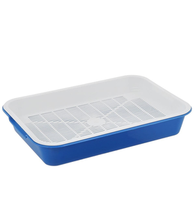 Туалет для кошек "АДАМ" с сеткой высокие ножки 11020