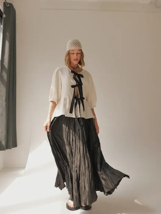 Рубашка на завязках из муслина / Country Textile