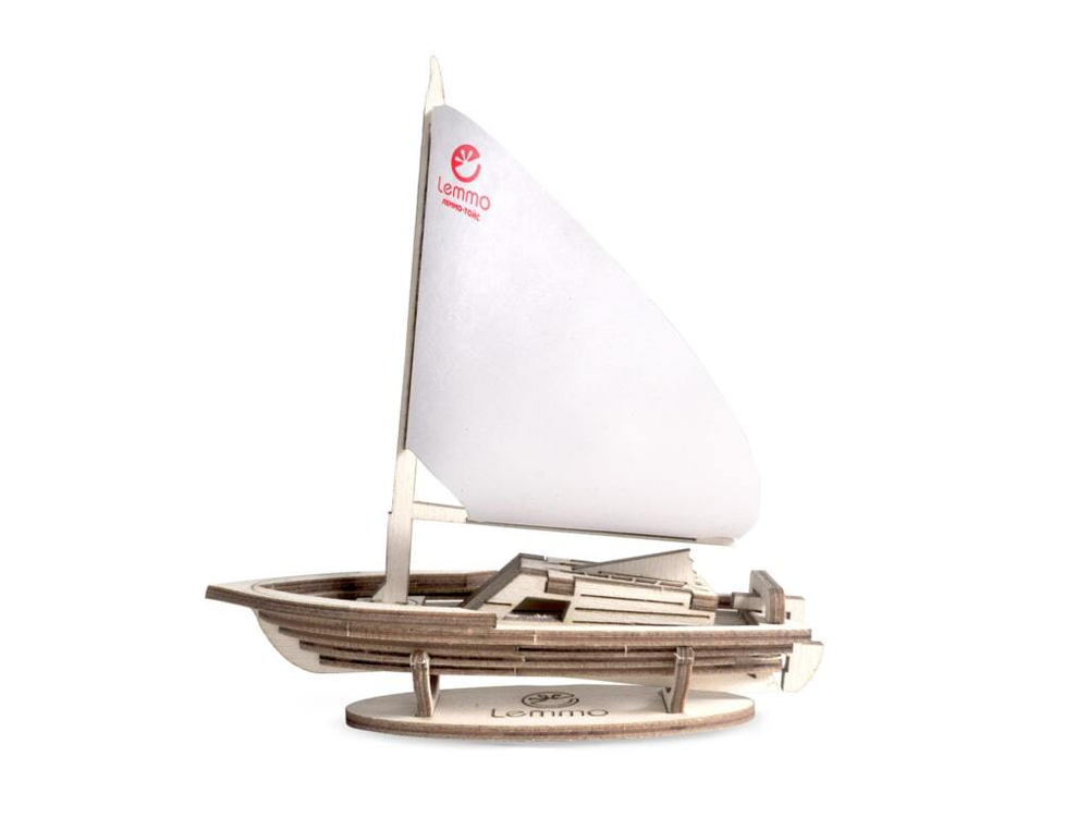 Парусник «Юнга» (Lemmo) - деревянный конструктор, сборная модель, 3D пазл, лодочка
