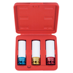 МАСТАК (006-43C) Набор ударных глубоких шестигранных головок 1/2", 17, 19, 21 мм, пластиковое покрытие, кейс, 3 предмета