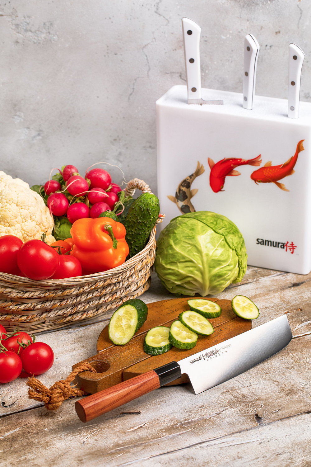 Нож кухонный Накири 17.2см Samura Okinawa