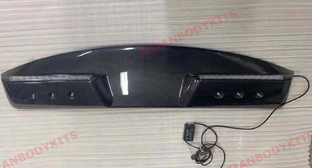 Карбоновая люстра на крышу со светодиодными ходовыми огнями (DRL) для Land Rover Defender L663 2020+ Лэнд Ровер Дефендер