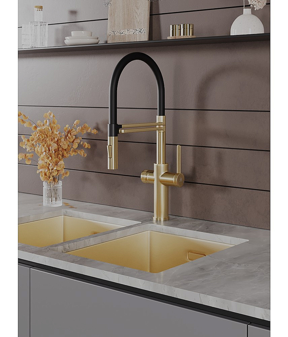 Смеситель для кухни Agger Elegant A3252599 золото матовое