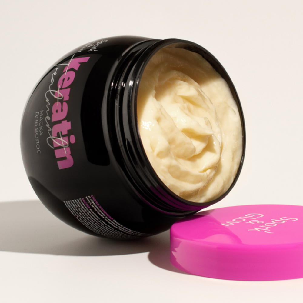 Маска для волос с эффектом кератина Spark&Glow Hair mask with keratin effect, 500мл