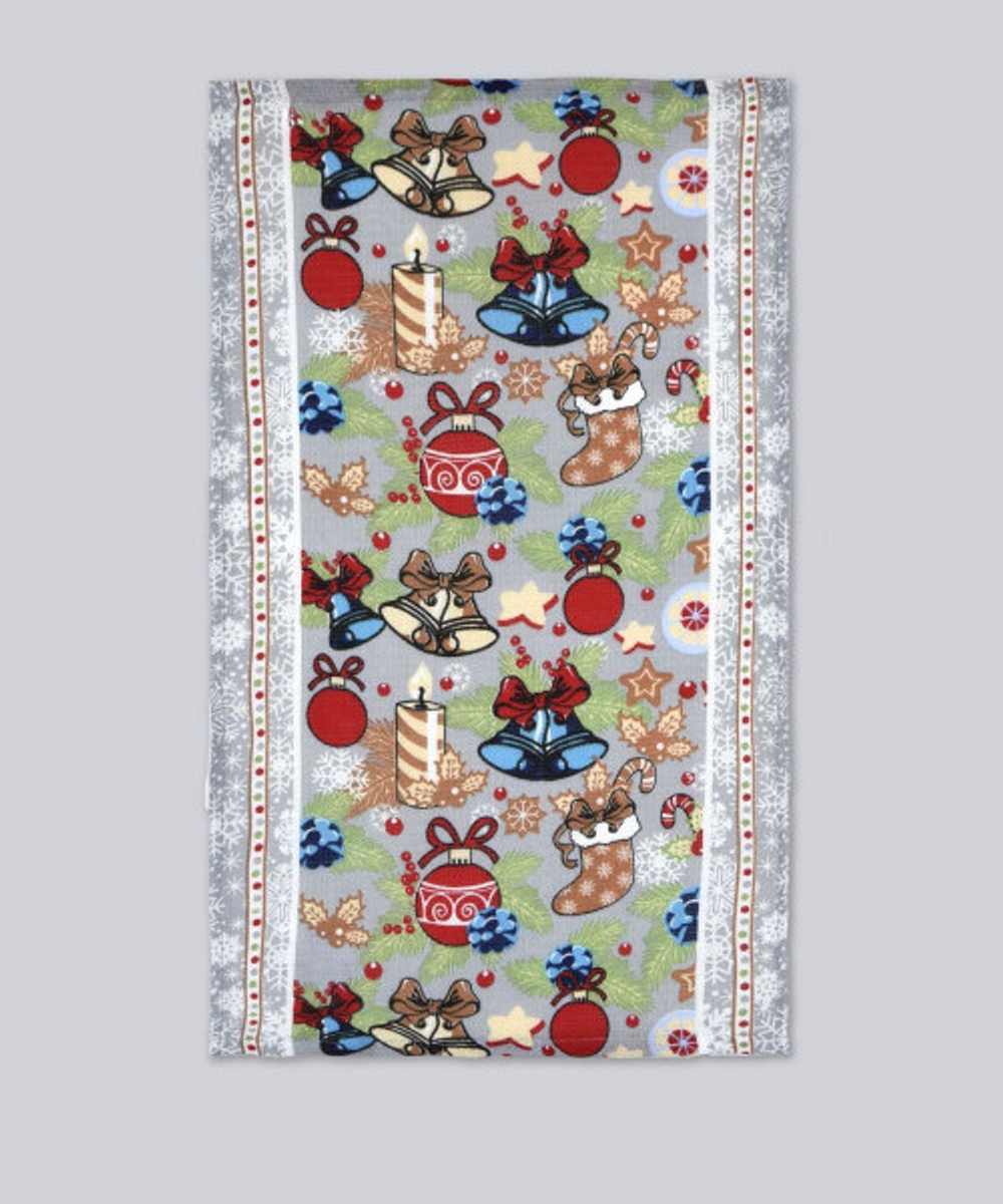 Полотенце вафельное 35*60см «Веселое рождество» НГ_4