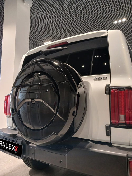 Чехол запаски пластиковый черный глянец RALEX Tank 300