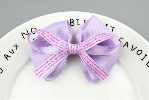 Зажим для волос "Бантик", 9,5*6,5 см. Цвет Лаванда, 1 шт.
