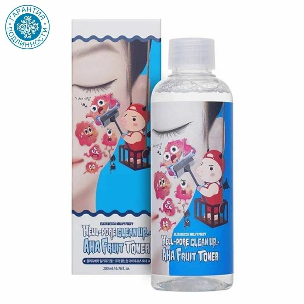 Тоник-пилинг с фруктовыми кислотами Elizavecca Hell-Pore Clean Up Aha Fruit Toner