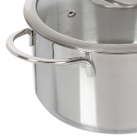 Кастрюля нерж, 5.8 л, с крыш, Daniks, Бонн, GS-01319-24CA, индукц