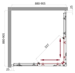 Душевой уголок BelBagno Sela 90х90 SELA-A-2-90-P-Cr профиль Хром стекло рифленое