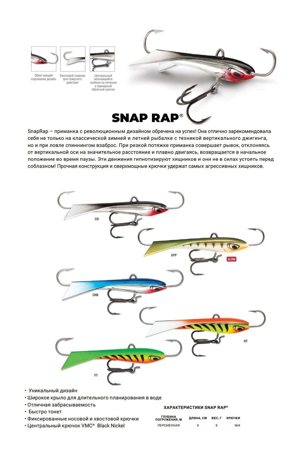 Балансир для зимней рыбалки Snap Rap 06 /GYP
