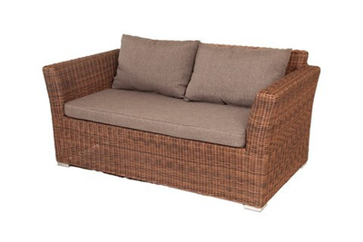 Прямой диван Капучино двухместный, коричневый Арт.: YH-C2130W-3 brown